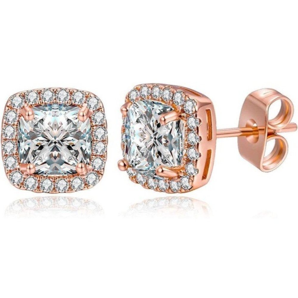 18K Rose Gold Stud Earring